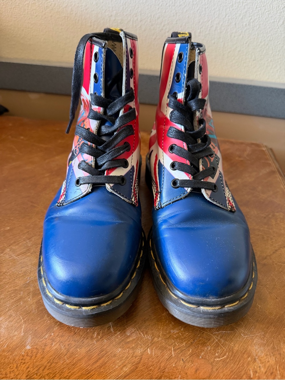 Dr. Martens Union Jack Print made in England combat boots - Picture 3 of 8